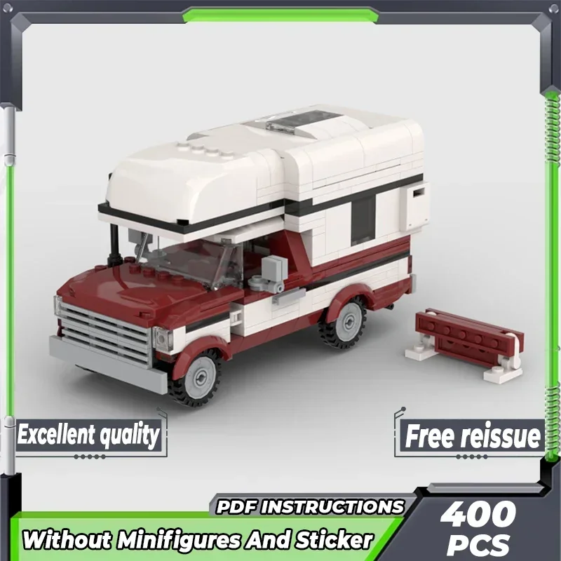 

City Car Model Moc Building Bricks 1979 F150 And Camper Car Technology Modular Blocks Gifts Christmas Toys DIY Sets Assembly