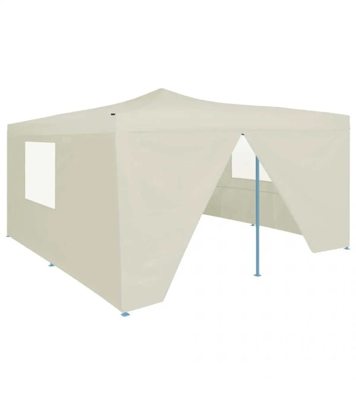 5x5 m creamy 4 walled folding gazebo tents