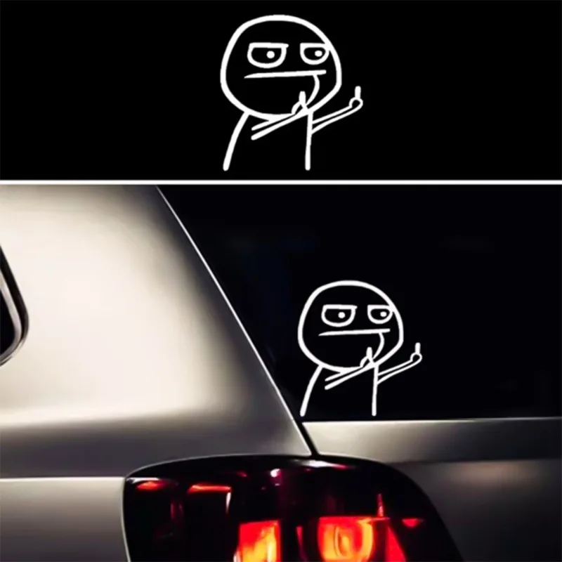 car Accessories Cartoon Funny Middle Finger Stickers modeling for Skoda Opel DAF RAM Trucks Paccar Ford Otosan Chrysler view 4