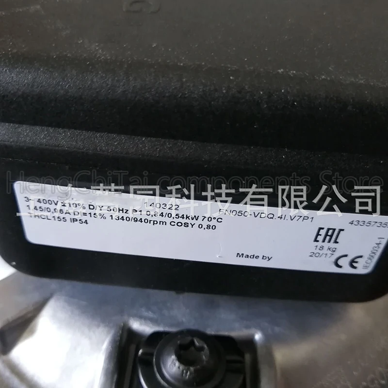 Original 100% Working FN050-VDQ.4l.A7P1 400V 0.84/0.54KW 1.45/0.96A FN050-4EQ.4I.V7P1 cooling fan