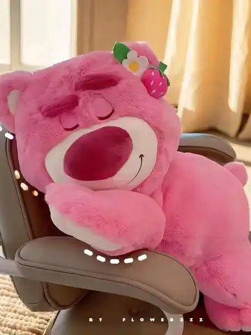 Lots-o'-Huggin' Bear plush toys Cute Toy Story plushie Strawberry Aroma Soft Doll Lotso Stuffed Pillow Birthday Gift for Kids