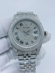 Automatic Watch for Men with 41mm Dial - Highlighting Diamond Bezel, Mechanical Movement, Full Sky Star Literal, & High-Quality