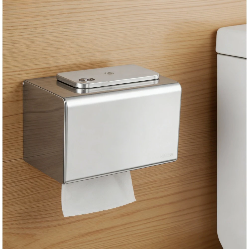 Soporte para teléfono, cartón sanitario de baño de acero inoxidable, portarrollos impermeable