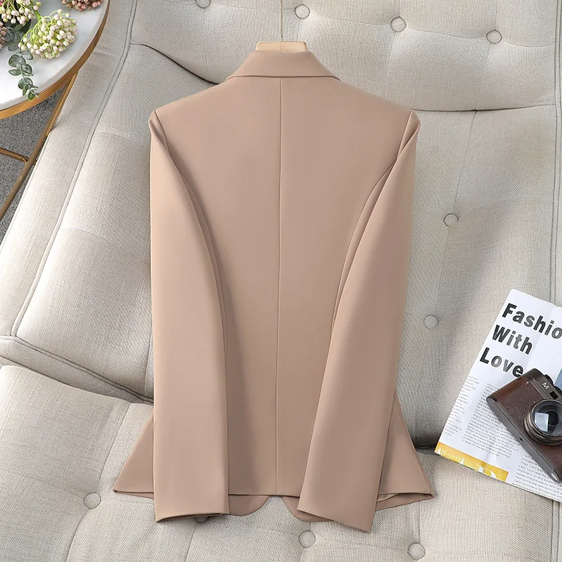 ZJYT Autumn Fashion New Women Coat Jacket 2024 Elegant Chic Single Breasted Blazers Feminino Outerwear Plus Size Veste Femme