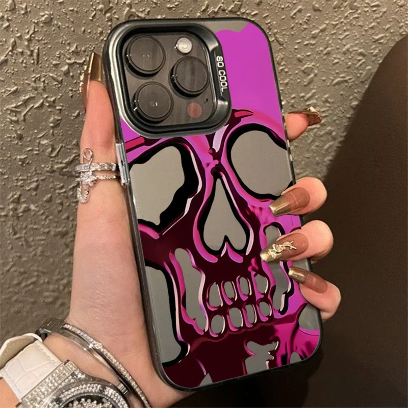 

Luxury Skull Ghostface Case for iPhone 16 15 14 13 12 11 Pro/ Max/Plus Shock-proof Back Cover Anti-Fingerprint