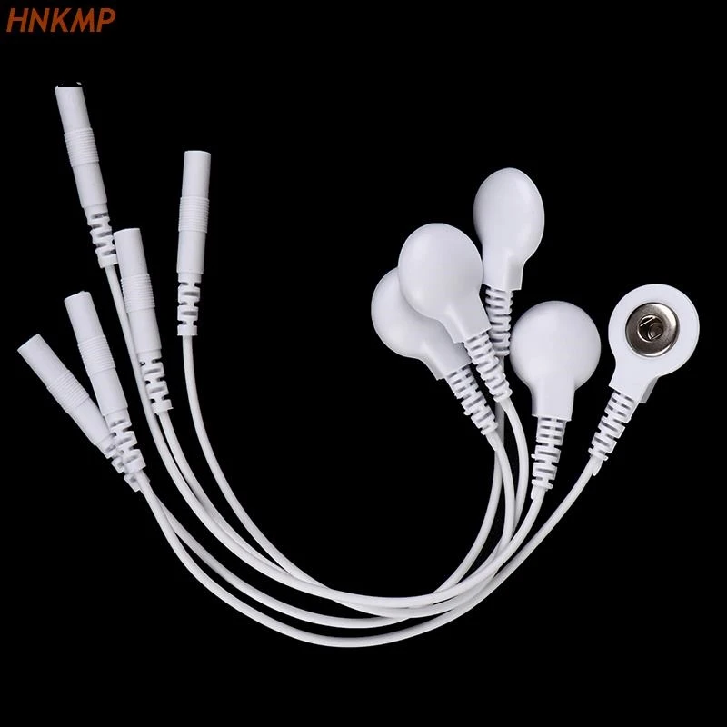 5Pcs 3.5mm Plug Massager Machine Adapter Tieline Short Cables Electrode Wires