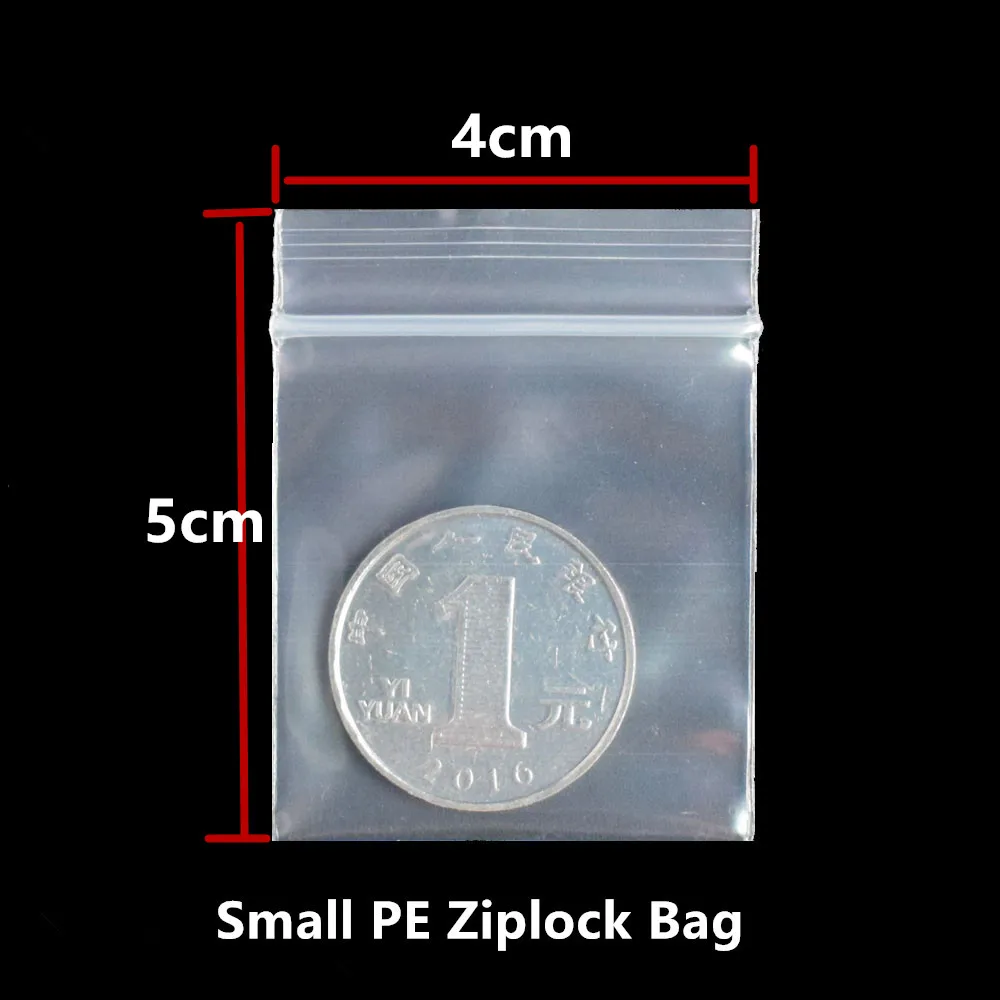 PE Poly Small Pack-bag 1000pcs Super Thick Ziplock Bags / Clear Plastic Mini Pouch Zipper Seal Jewelry Package Pill Packing-bag