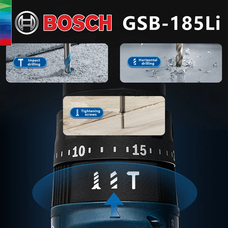 Bosch GSB 185 Li Cordless Impact Drill 18V Brushless Hand Electric Impact Drill Chargeable Electric Screwdriver Power Tool