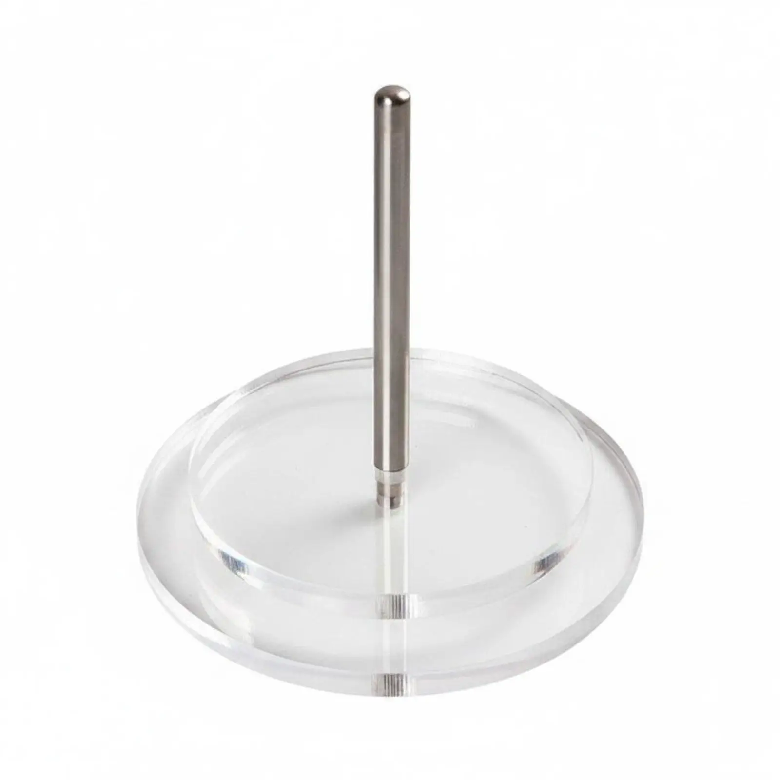 Transparent Acrylic Yarn Holder with Spinning Base Knitting Winder Stand for Crochet Hook and Handmade Crafts