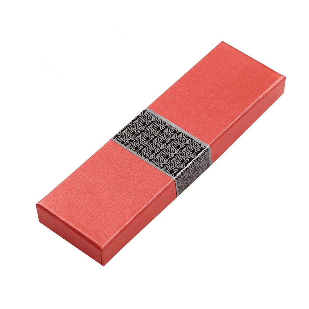 

4pcs Pen Box Storage Case for Fountain Pens Eco Friendly Cardboard Gift Box with Cushion 18x5x25cm Red Classic Style