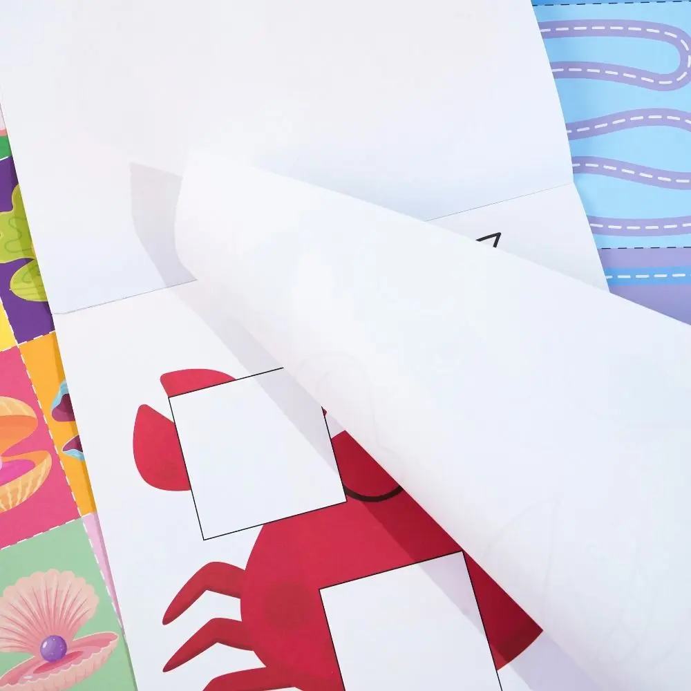 Libro de corte de papel Montessori con patrón de animales 3D, rompecabezas para guardería, papel para álbum de recortes, papel hecho a mano de dibujos animados para niños