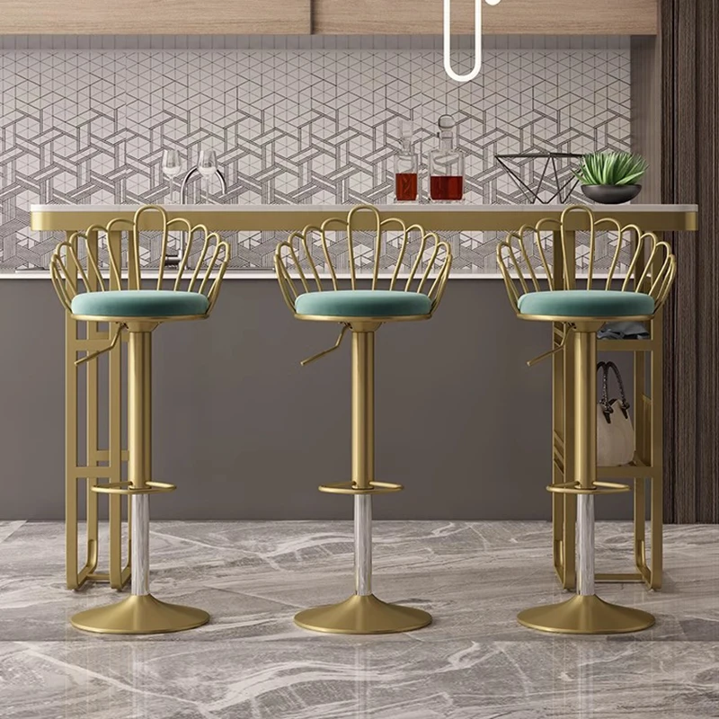 Nordic Kitchen Bar Chair Modern High Luxury Counter Stool Bar Chair Home Design Bancos Para Barra De Bar Furniture Decoration