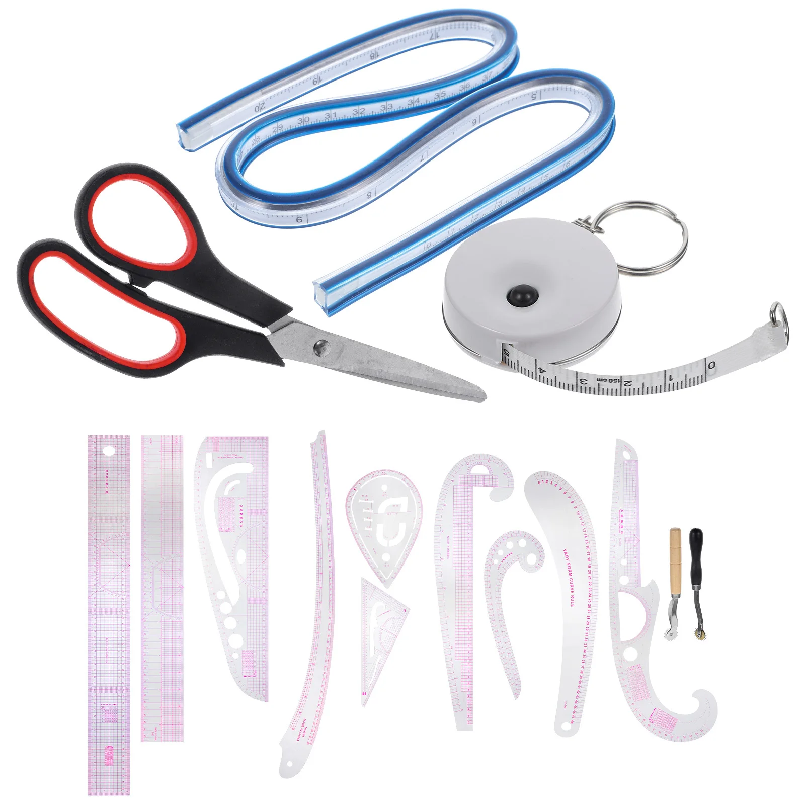 

1Set Clothing Ruler Set Multi Functional Sewing Supplies for Professional Personal Use Rulers for Sewing and Drafting