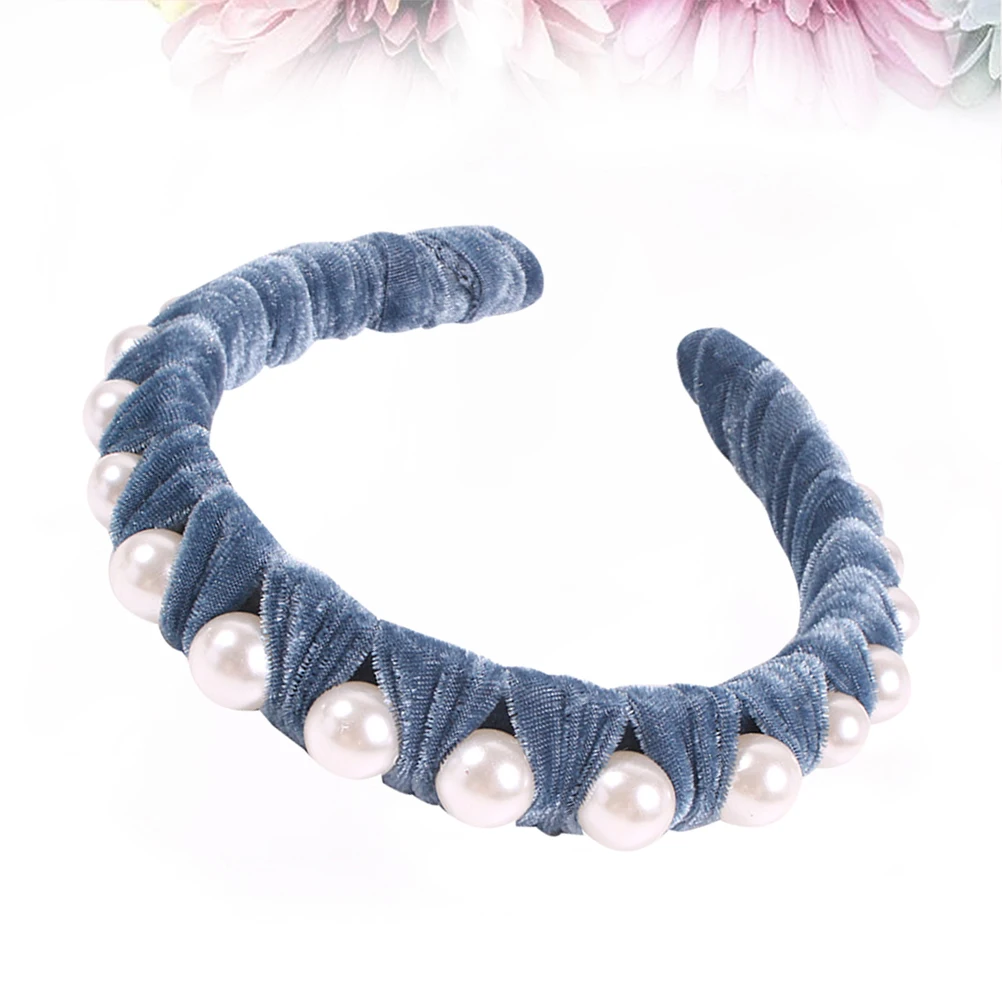 

1pc Elegant Party Band Wedding Hair Hoop Daily Wear Fine Craft Lightweight Pearl Hair Pearl Headdress Band Headband