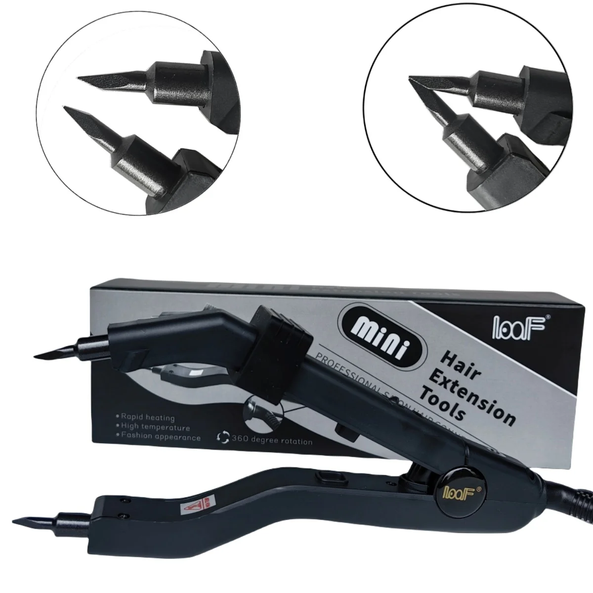 

Sharp tip Quality Heat Hair Connector KIT 210 degree jr609 Temperature Controllable Heat Iron fast hot iron