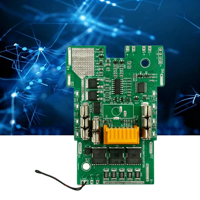 SHGO Battery Protection Board for 21700 Power Tool, Dual LED Indicator, BMS PCB, Overcharge Protection, Easy Install Replacement