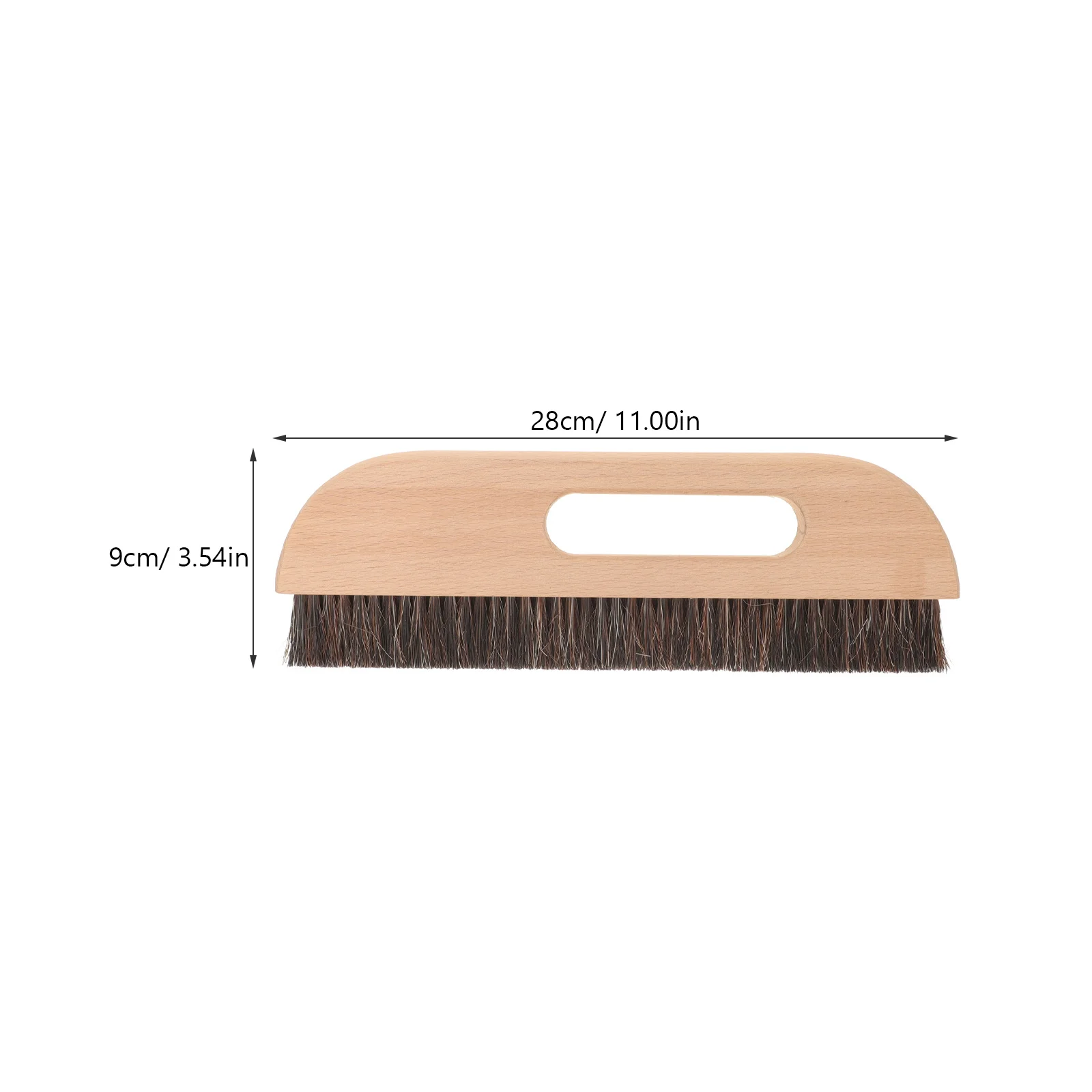 Brosse à papier peint avec manche en bois, outil de pâte lissante robuste, poils longs polyvalents, adapté à un usage domestique et extérieur