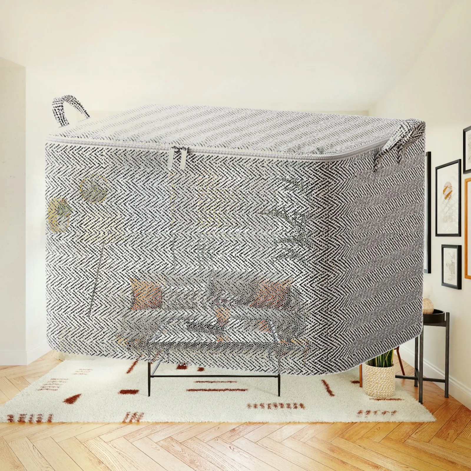 

Wardrobe Storage Organiser with Zipper for Blanket Bed Sheets Sweaters