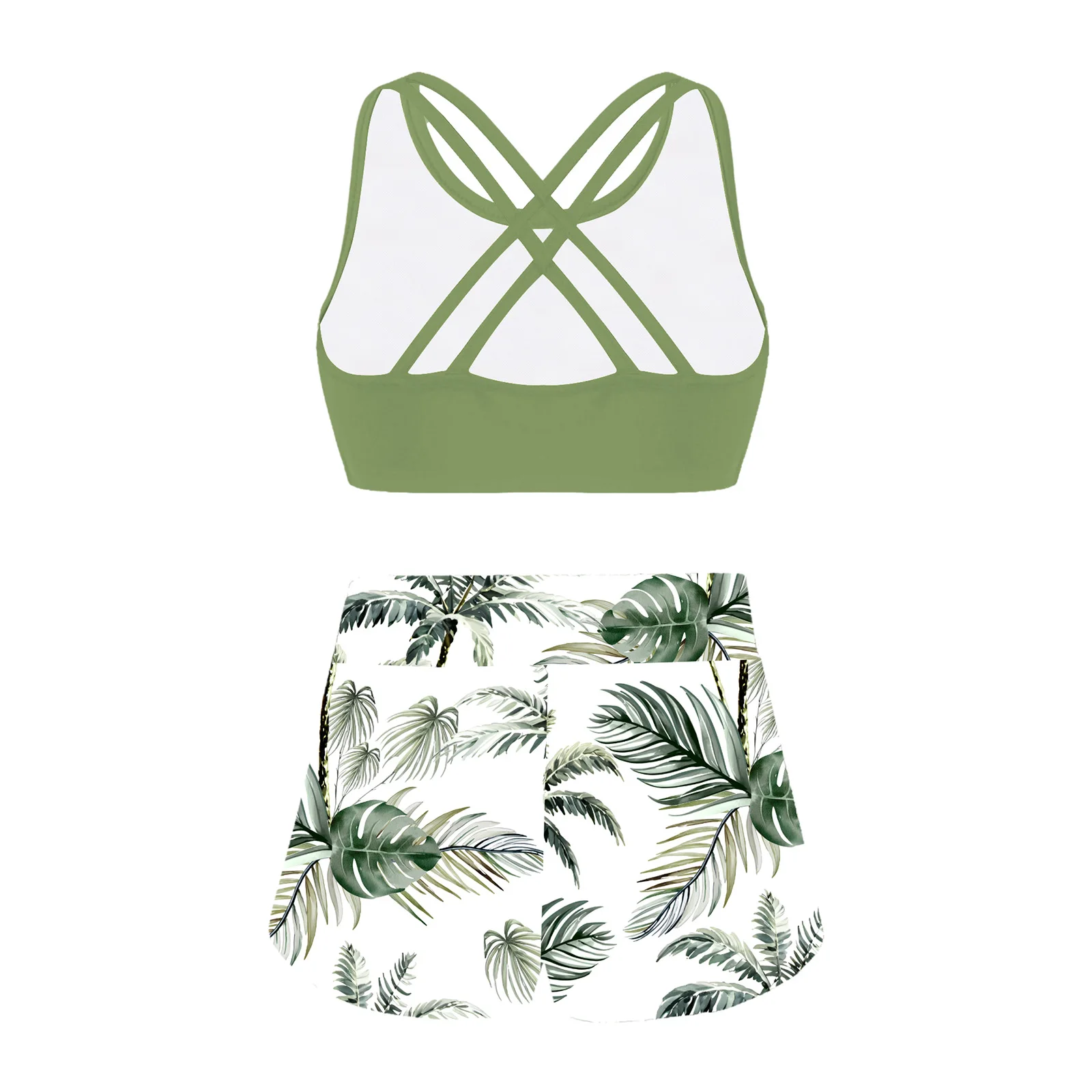 Crianças meninas conjuntos de natação 2 pçs biquíni maiô verão férias biquini banho beachwear fatos de banho surf natação esportiva