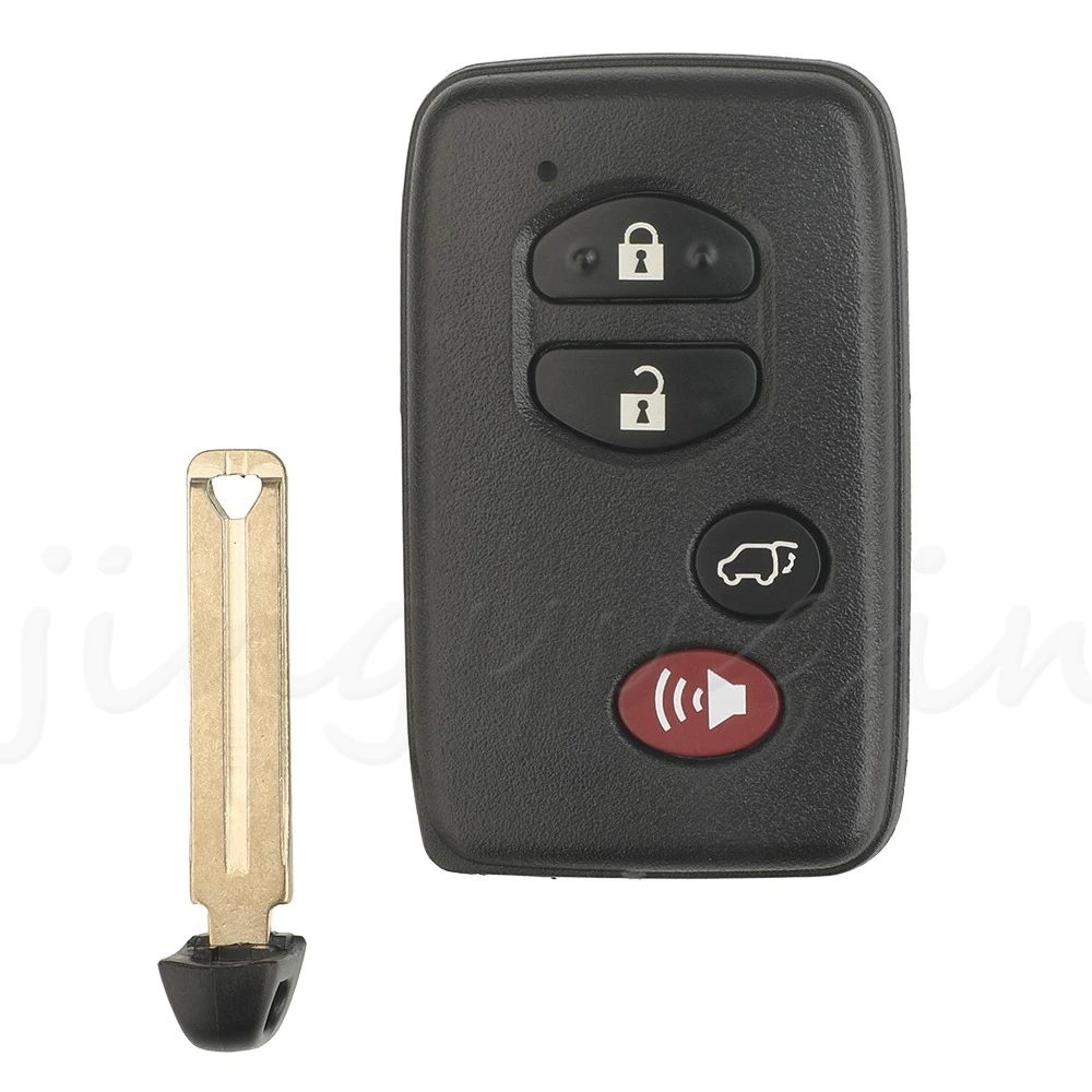 Jingyuqin Nuovo prodotto portachiavi modificato per Toyota 3/4 pulsanti (SUV) guscio chiave smart card nero