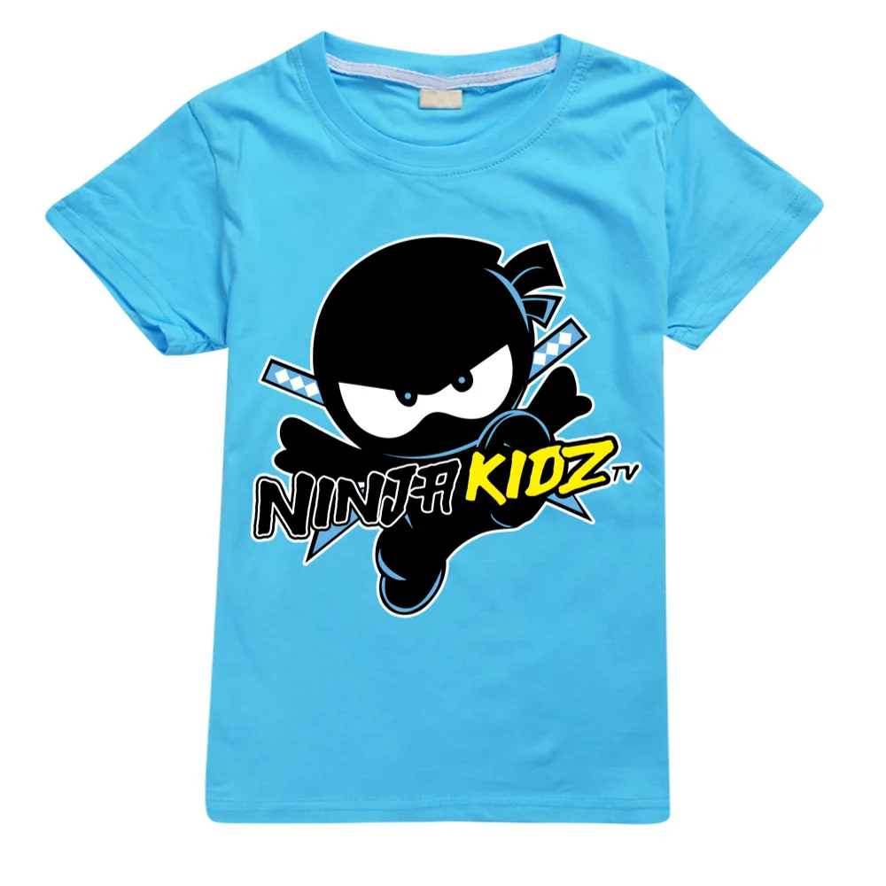 NINJA KIDZ abbigliamento per bambini estate ragazzi moda manica corta t-shirt ragazzi Graphic Tee neonate top bambini Pullover vendita calda