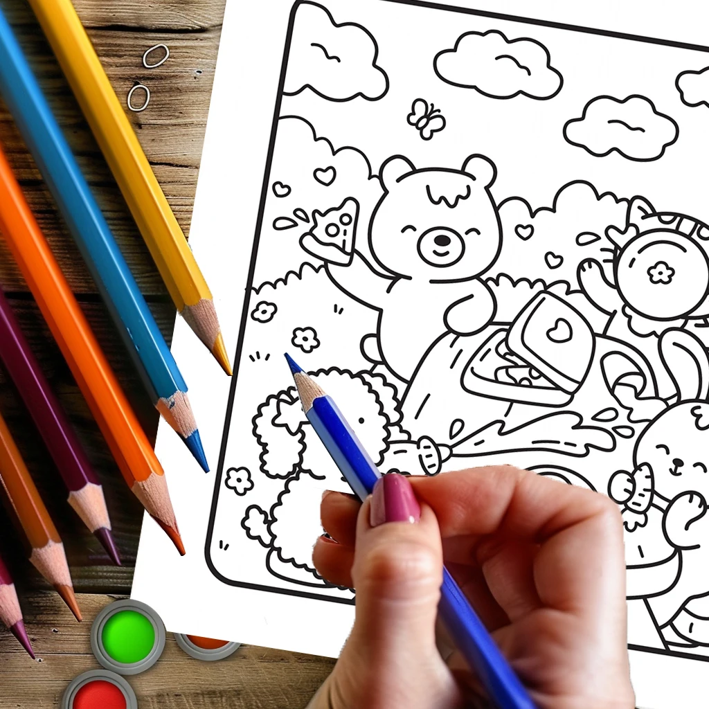 Libro para colorear de estilo acogedor de 28 páginas para adultos |   Libro para colorear, útiles de dibujo para Navidad, Acción de Gracias