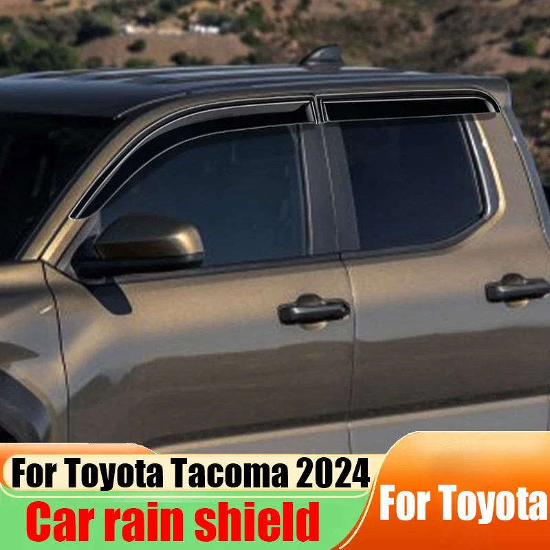 

Car window sunshade rainproof board ABS material automotive exterior decoration accessories For Toyota Tacoma 2024