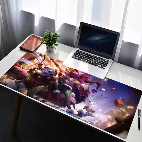 Mouse Pad Laptop Rubber Extended Desktop Mat Computer Gamer L-league of Legends Jinx Mousepad PC Gaming Accessories Keyboard Pad
