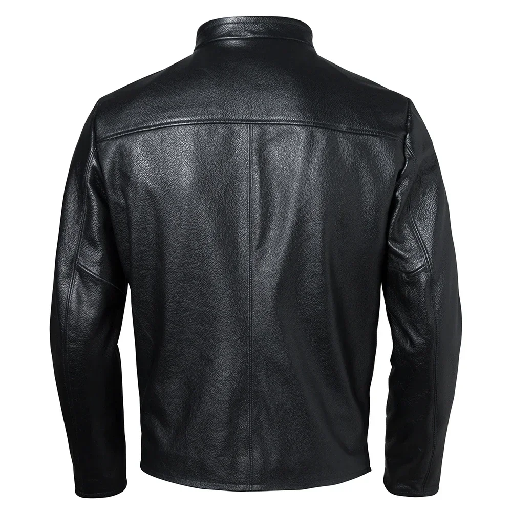 Men's Genuine Leather Jacket 100% Natural Cowhide Leather Coat Men Skin Clothing Autumn Spring Asian Size S-6XL M593