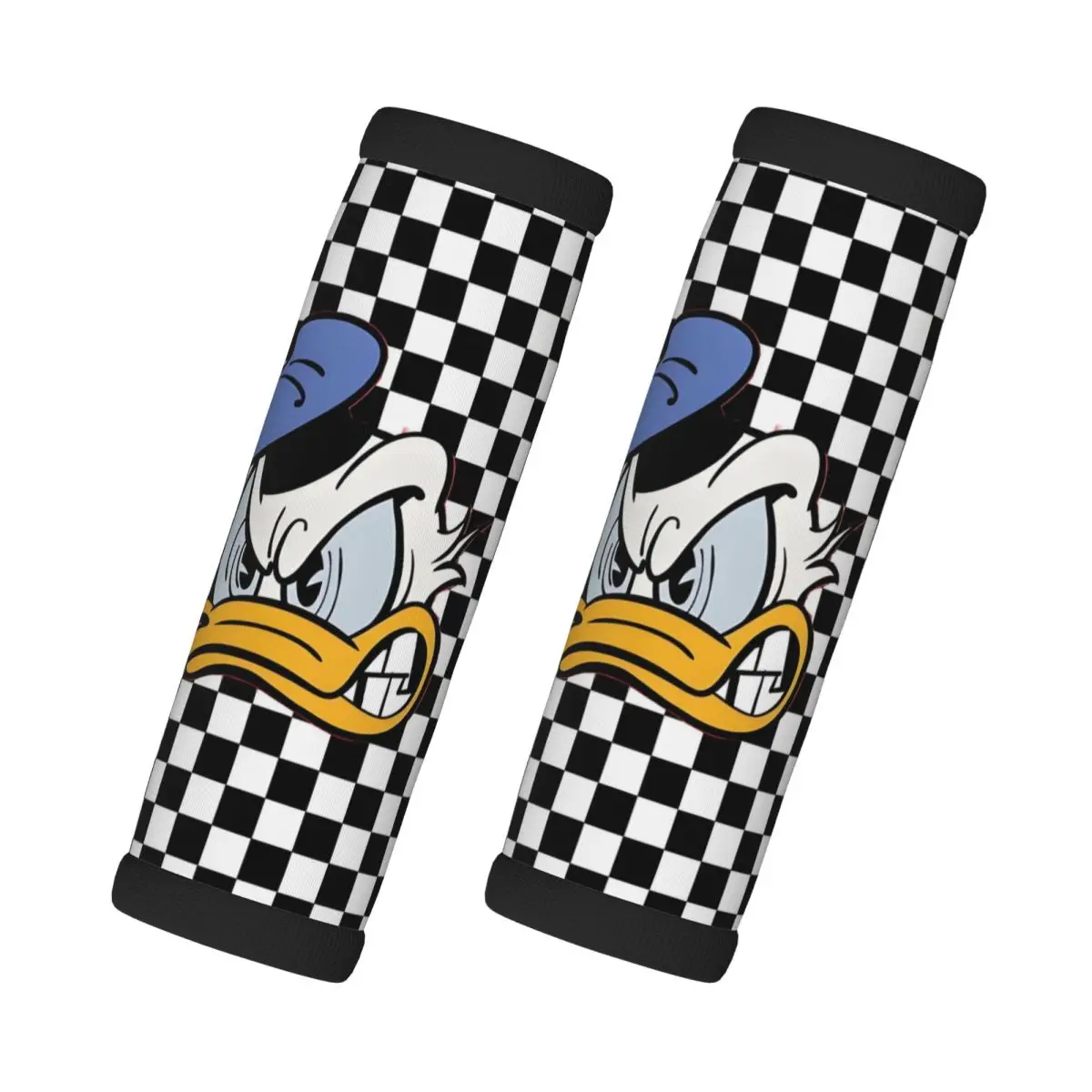 

Custom Donald Duck Luggage Handles Wrap Grips 2 Pcs Handle Grip For Travel Bag Luggage Suitcase Airplane Funny Cartoon Soft