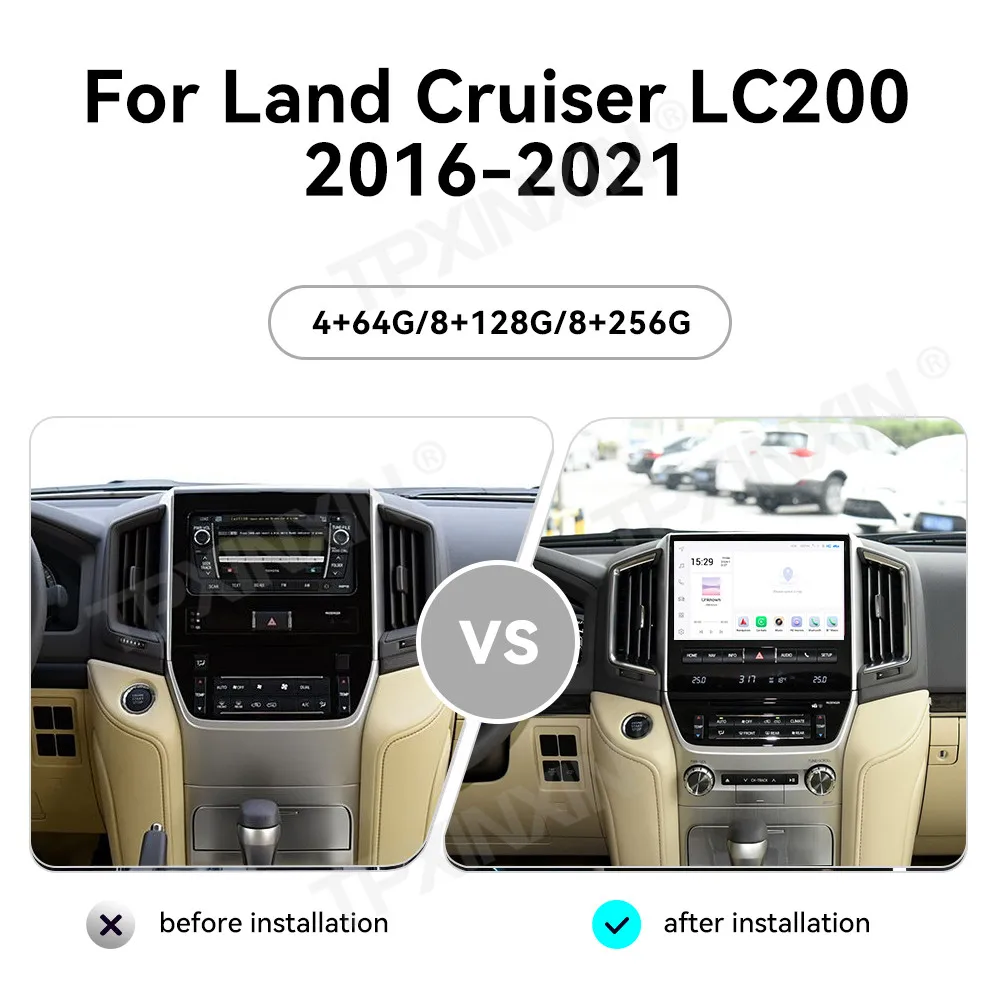 

10-дюймовый мультимедиа Qualcomm Android для Toyota Land Cruiser LC200 2016 ~ 2021 GPS-навигация автомобильный радиоприемник аксессуары авто головное устройство