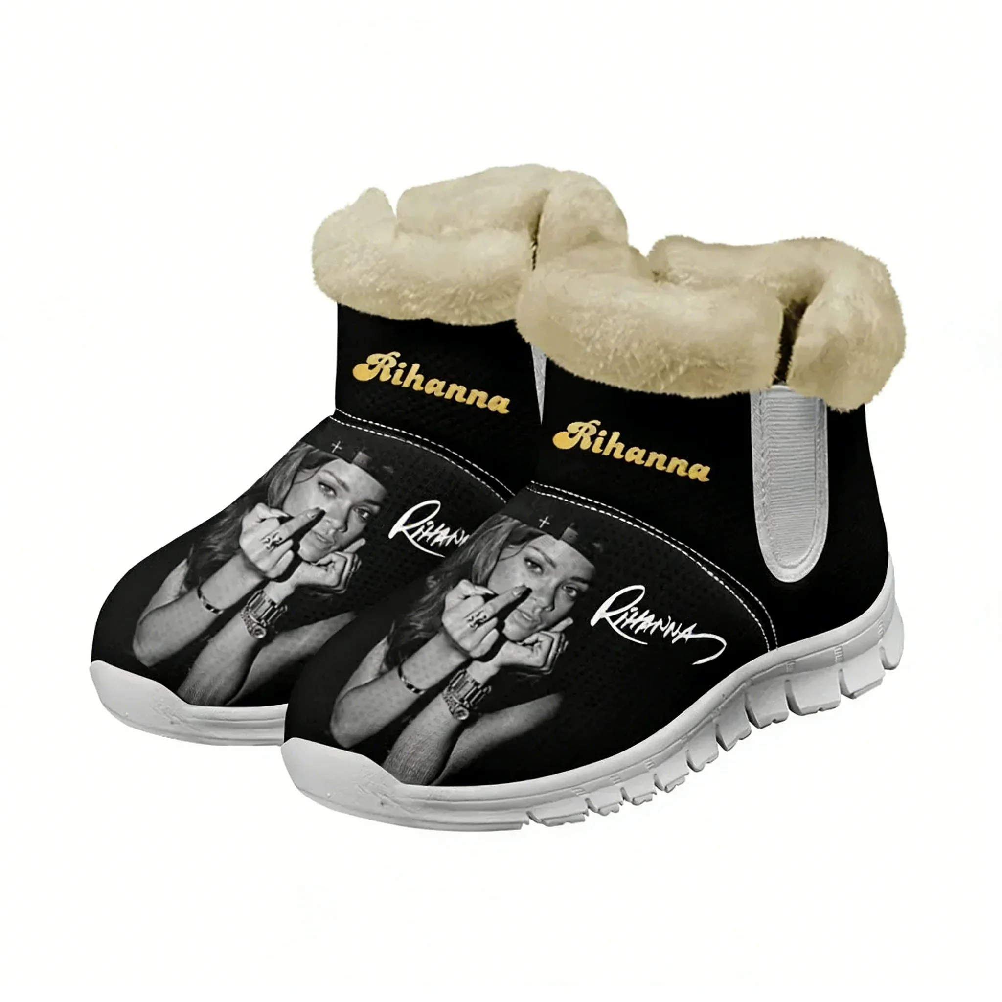 

Зимние ботинки Rihanna в стиле хип-хоп для мужчин, женщин и подростков: теплые, повседневные, легкие, для активного отдыха и спорта