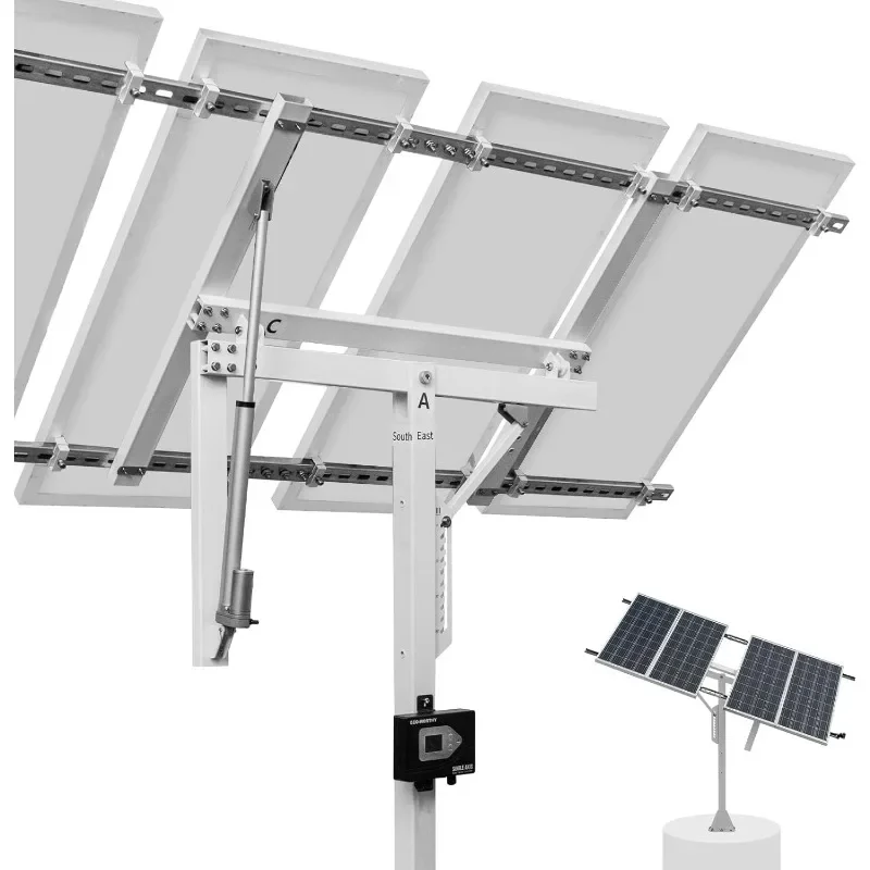 Solar Panel Single Axis Tracking System with Tracker Controller,Multi-Angle Adjustment,Ideal for Different Solar Panels