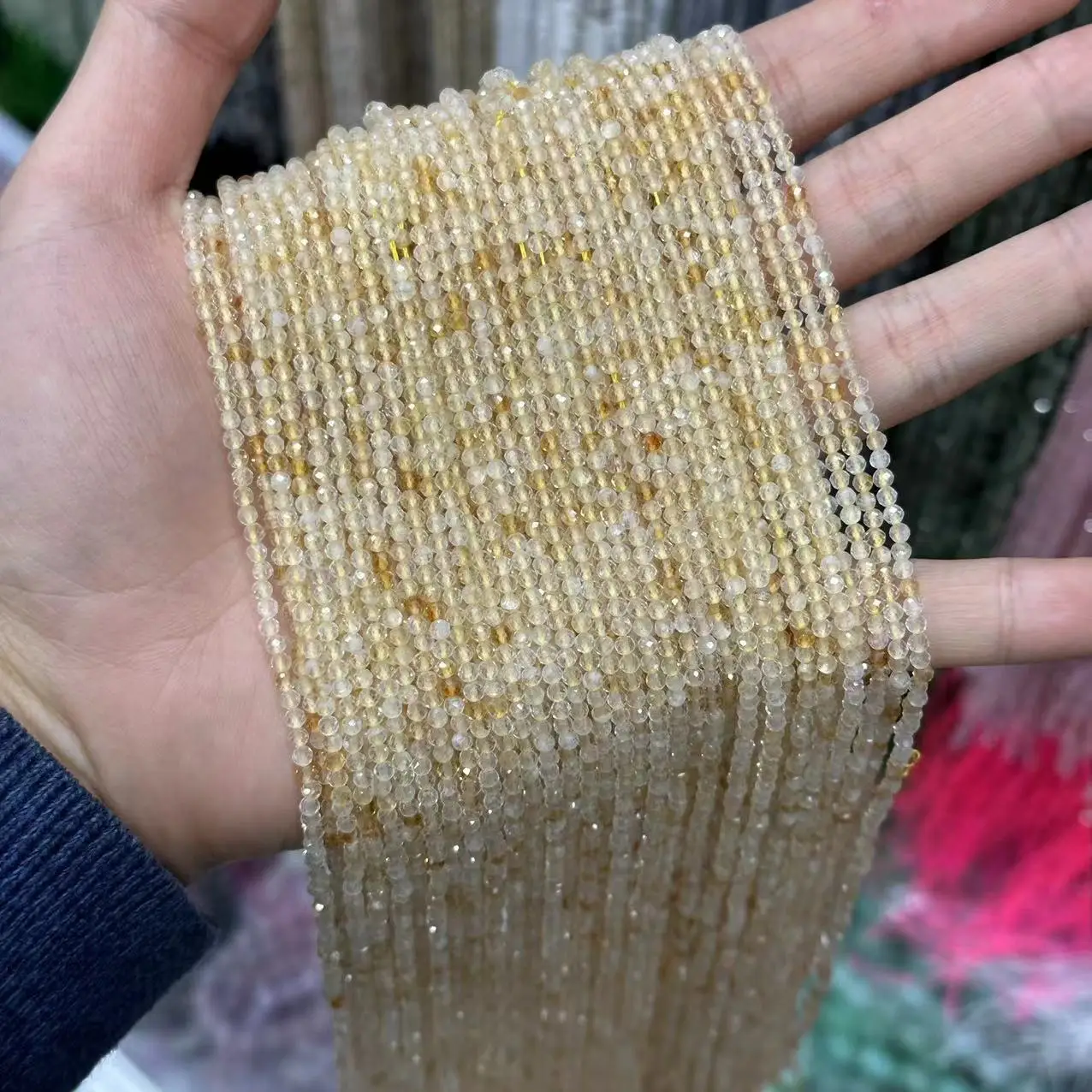 Manipura Yellow Crystal Natural Stone Citrine Faceted Beads Jewelry Making DIY Necklace Bracelet Accessories
