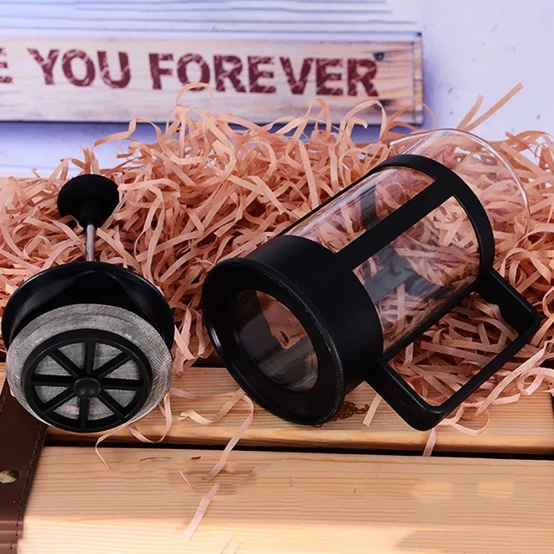 

360/600ml French Press Coffee Pot Stainless Steel Glass Coffee Maker Heat Resistant Borosilicate Glass Tea Pot Cafe Percolator