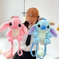 New Cartoon Plush Backpack Kawai Stitch Doll Shoulder Bag Autumn and Winter Style Children'S Schoolbag Kindergarten Gifts