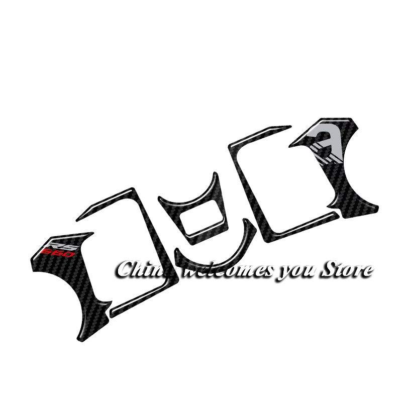 New rs 660 Motorcycle 3D carbon fiber Top Fork Yoke Protector Decal sticker For Apulia RS660 2021 2022