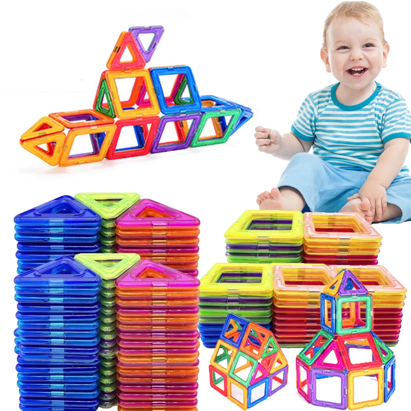 أطفال كبيرة الحجم مغناطيس اللعب لتقوم بها بنفسك كتل مغناطيسية لعبة الأطفال مصمم منشئ مجموعة لعب لعبة تعليم مونتيسوري للأطفال متحركة
