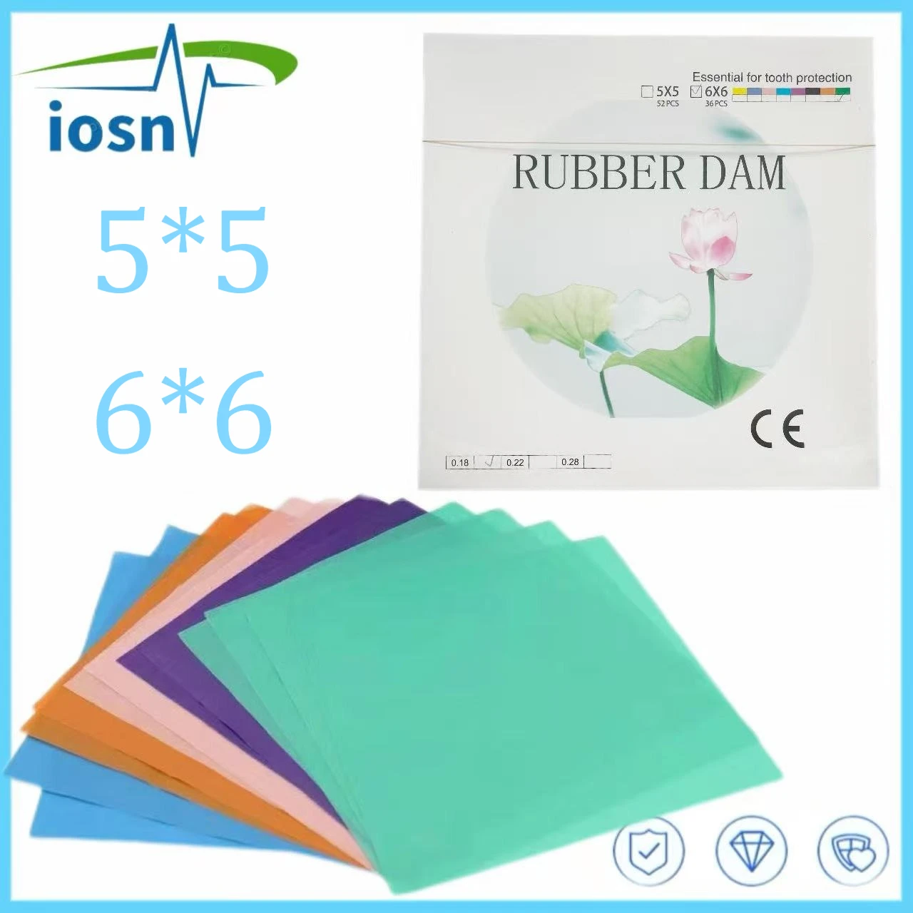 

Стоматологическая резиновая плотина, натуральный латекс 0,18/0,22 мм, 6 дюймов * 6 дюймов, 5*5 дюймов, высокопрочные материалы для ухода за полостью рта, стоматология