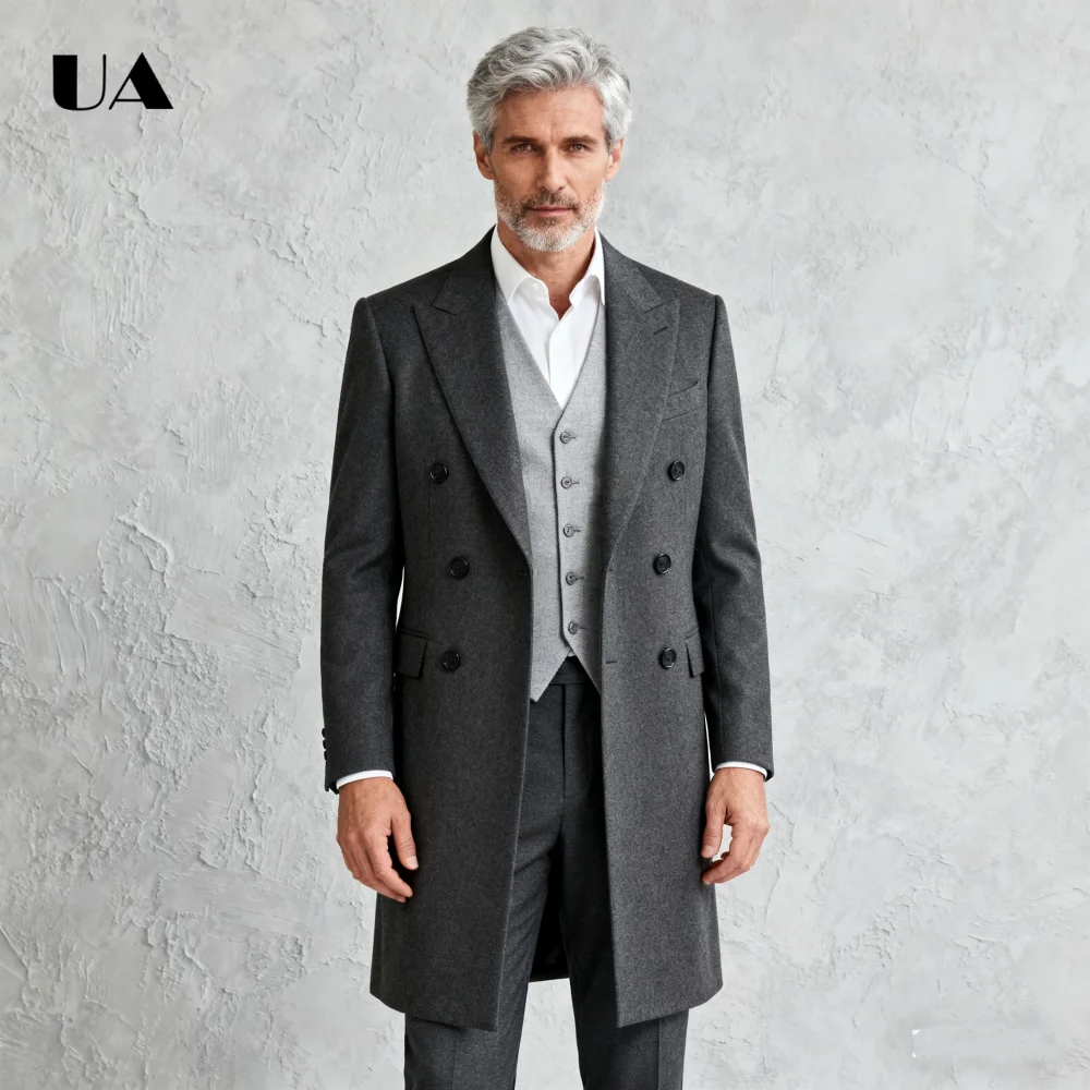 

Mens Formal 3-Piece Suit Set, XXS-7XL (Jacket+Vest+Pants) Slim Fitting Tuxedo, Business Tuxedo Anniversary Dinner Suits