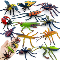 12pcs Wild Insect Animals Model Set Butterfly Scorpion Mantis Cicada Lizard Action Figures Miniature Kid Education Halloween Toy