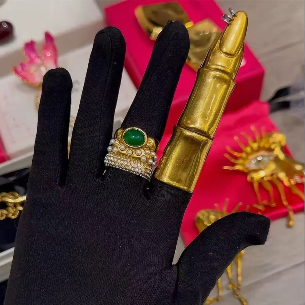 1 Stück Übertriebener Metall-Legierungs-Ring mit Beweglichen Gelenken für Damen Mode-Schmuck Boutique Punk-Ring Accessoires – Detail 9