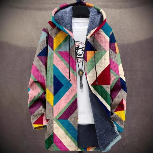 جايت قطني طويل أنيق مع طباعة رقمية ثلاثية الأبعاد وسحاب مخفي وطباعة رقمية عبر الحدود