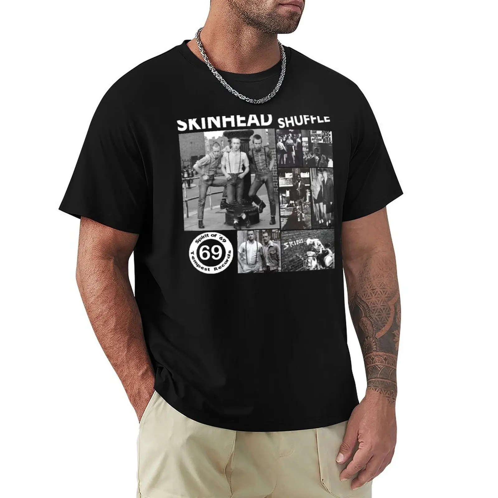 Skinhead Shuffle T-Shirt Large Size Casual Tee Shirt