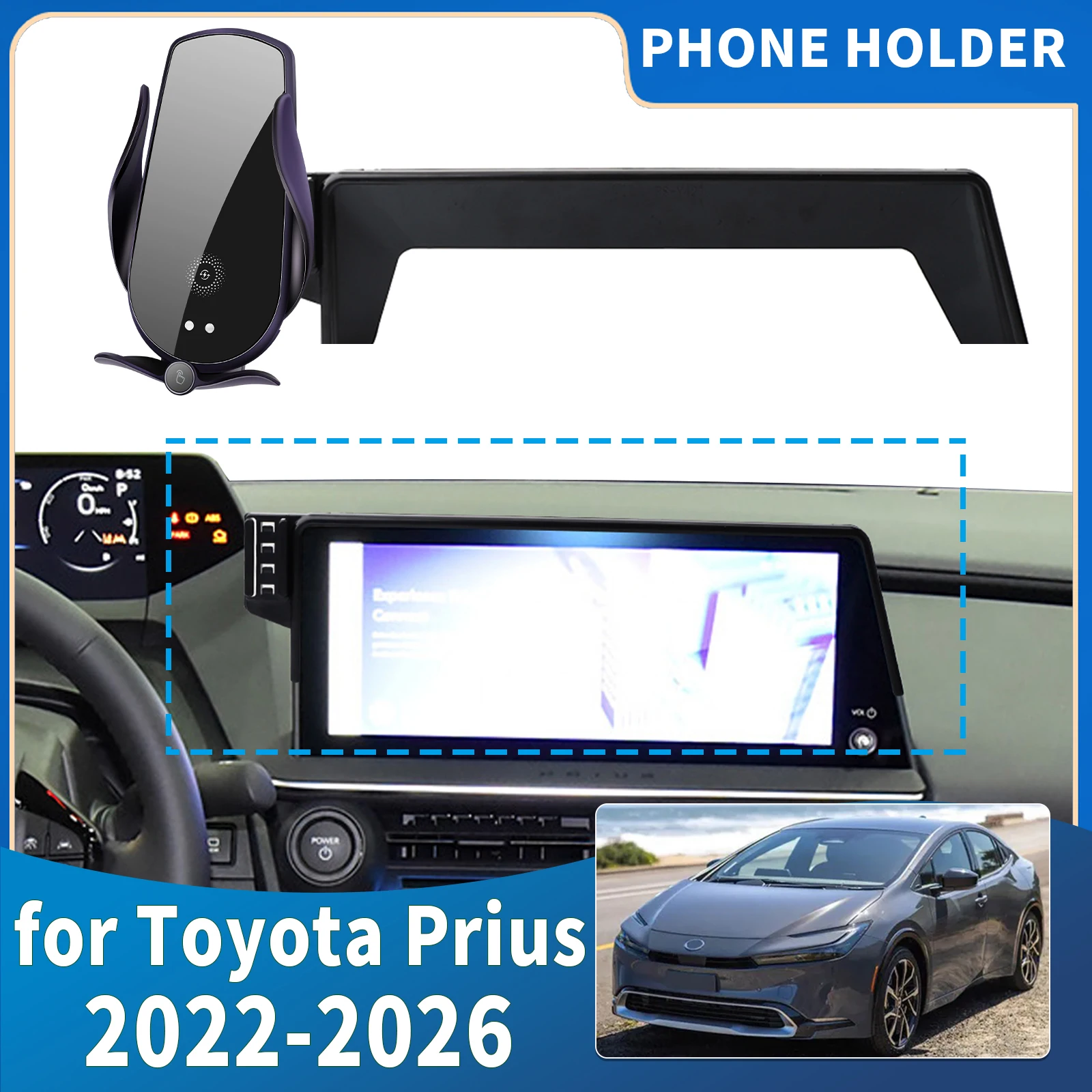 

fit for Toyota Prius 2022 2023 2024 2025 2026 60 Series Integrated Screen Mount Phone Holder Mount Car accessoires
