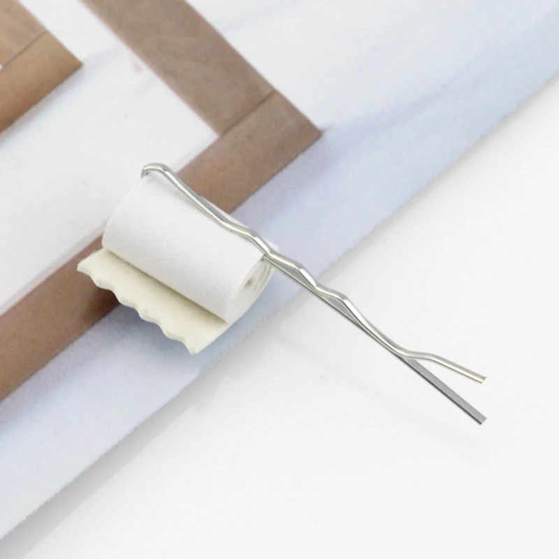 Fashion Funny Toilet Paper Hairpin  Creative Roll Chain 3D Stereoscopic White   Hairpins Women Girls Jewelry Gifts