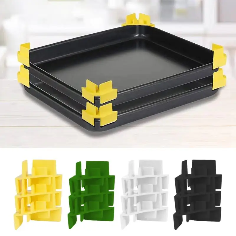 12Pcs Tray Stackers Anti-deformed Salvers Stackers Space-saving Tray Stackers Kitchen Freeze Dryer Pallet Stackers Organizer