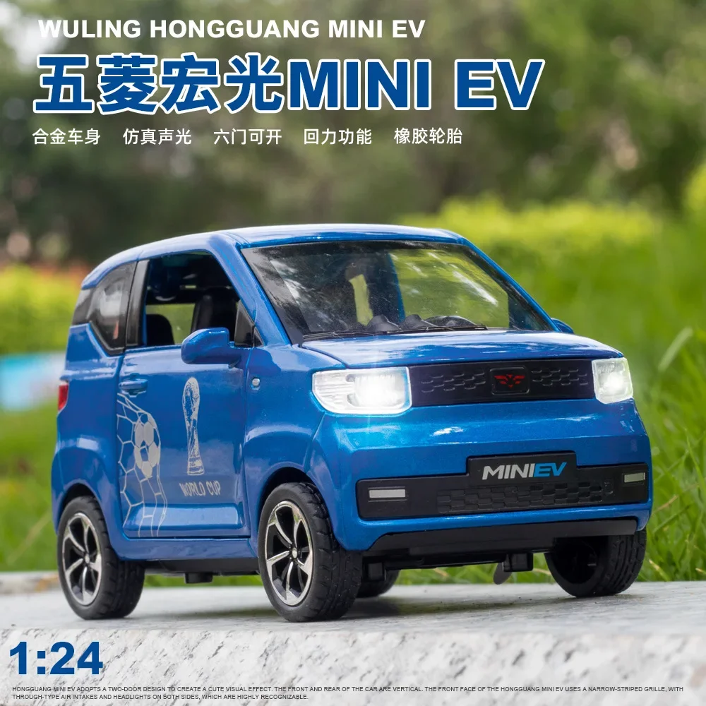 

1:24 WULING HONGGUANG MINI EV Alloy Toy Car Car Diecasts Toy Vehicles Car Model Simulation Toys For BOY Gift