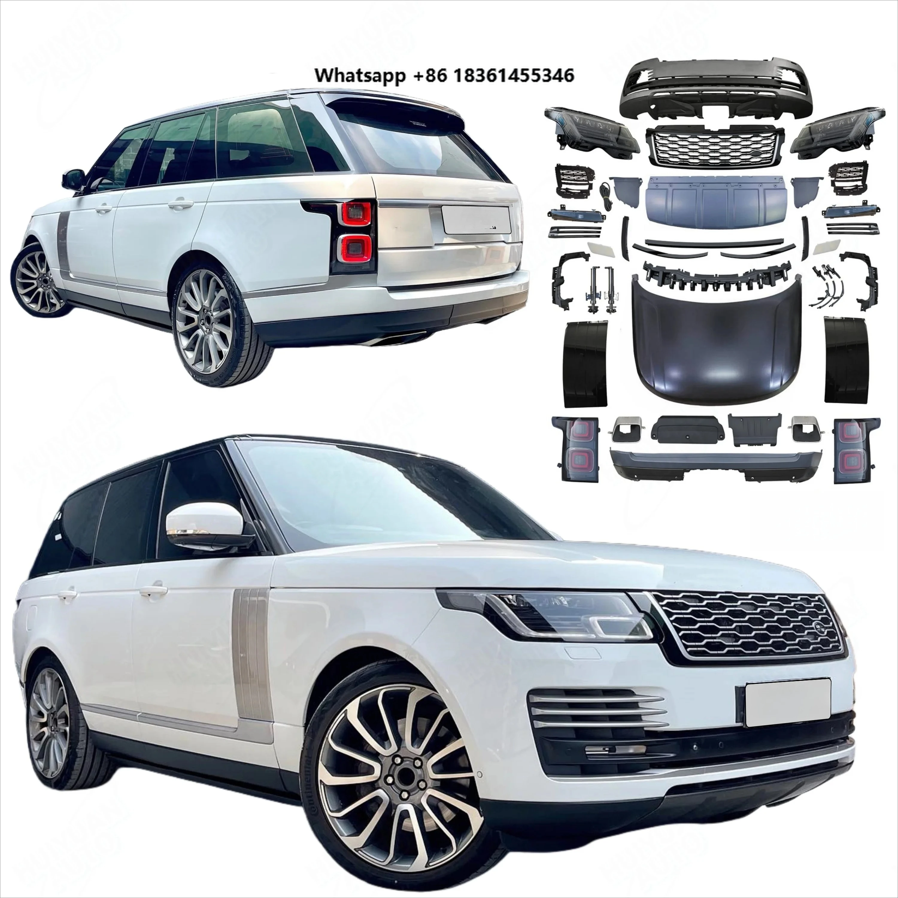 

For Range Rover Vogue 2013- 2017 Upgrade 2022 OEM Old to New Model Include Front and Rear Bumper New Design Body Kit