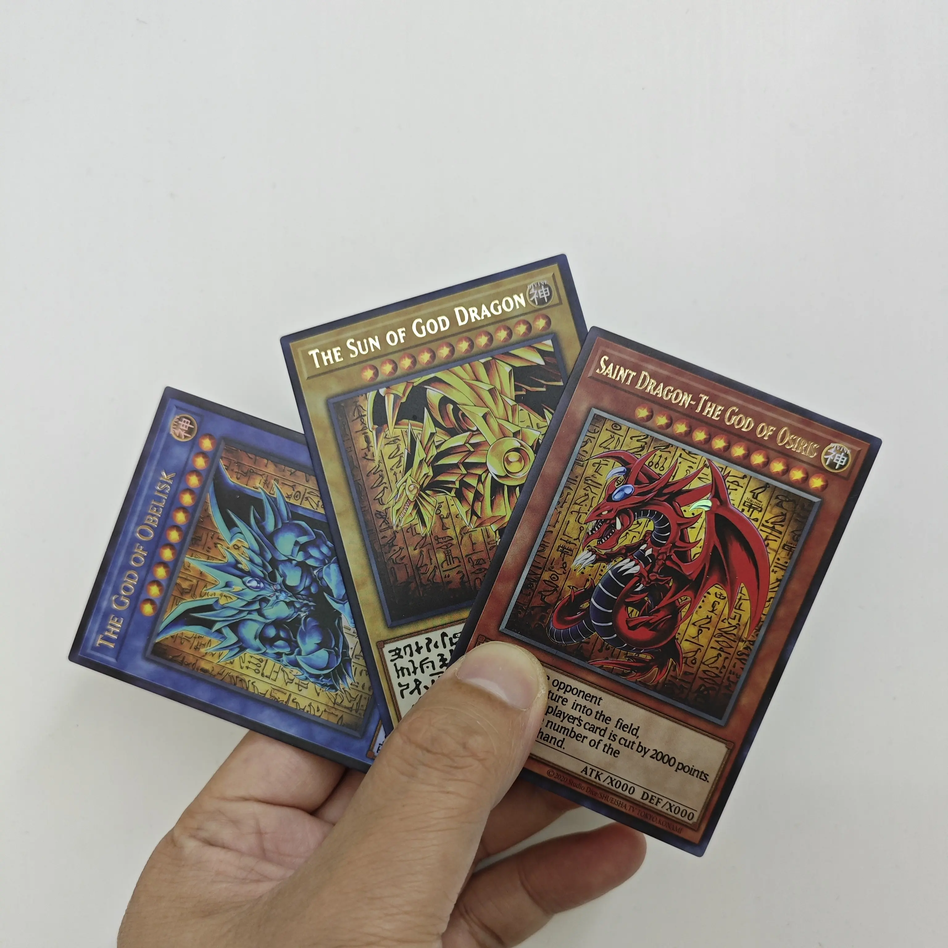 

3Pcs/set DIY Yu-Gi-Oh Holographic Partial Color Flash 25th Egyptian God Slifer the Sky Dragon Obelisk Card Collection Wave 4